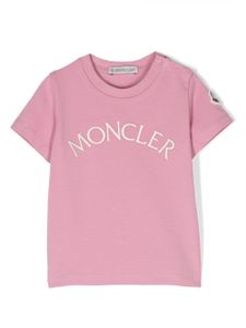 Moncler Enfant t-shirt à logo imprimé - Rose