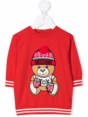 Moschino Kids robe-sweat Teddy Bear - Rouge