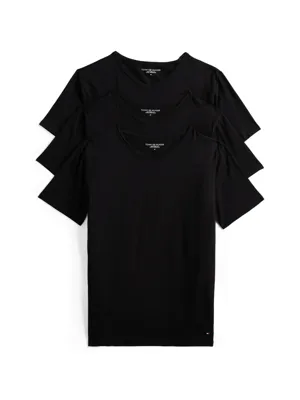 Tommy Hilfiger 3-pak Heren Katoenen T-Shirt V-hals - Basic ondershirts korte mouw - Ronde hals - Copy
