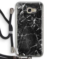 Zwart Marmer 2: Samsung Galaxy A5 (2017) Transparant Hoesje met koord