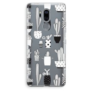 Cactusmotief: LG G7 Thinq Transparant Hoesje