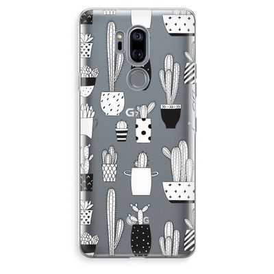 Cactusmotief: LG G7 Thinq Transparant Hoesje