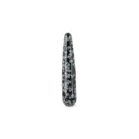 Yoni Wand Obsidiaan Sneeuwvlok - 10 x 2 cm - thumbnail
