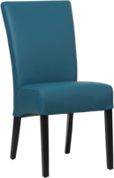 Blauwe leren landelijke eetkamerstoel Just - Toledo Leer Turquoise (blauw leer)