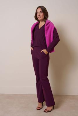 Flair LONG bonded trousers - blackberry - 13347
