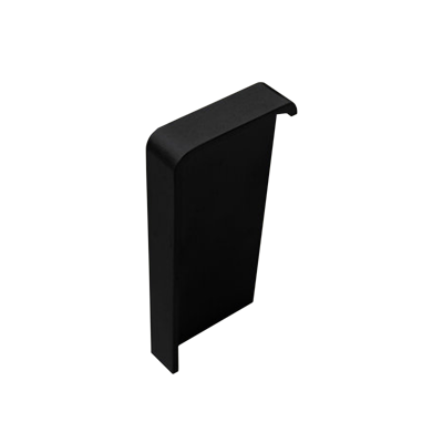 Küberit - Eindstuk links t.b.v. 845 profiel zwart gepoedercoat