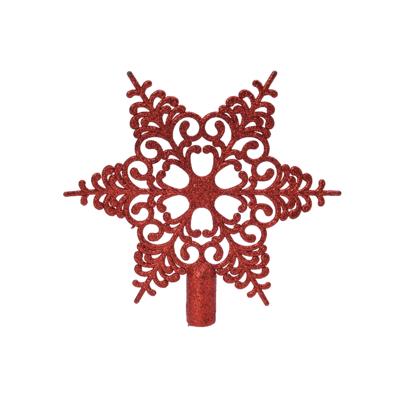 Piek sneeuwvlok 20,5x19cm kerstrood