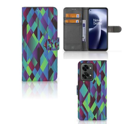 OnePlus Nord 2T | Book Case | Abstract Green Blue