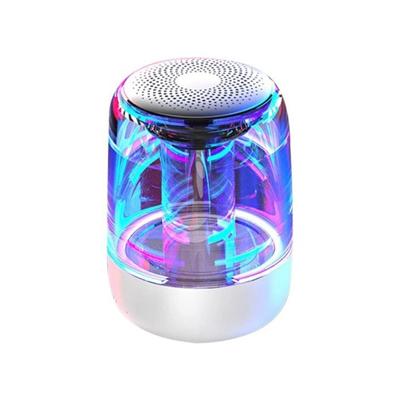 C7 Bluetooth 5 0 speaker transparante LED lichtgevende subwoofer TWS 6D surround HIFI stereo cool audio (wit)