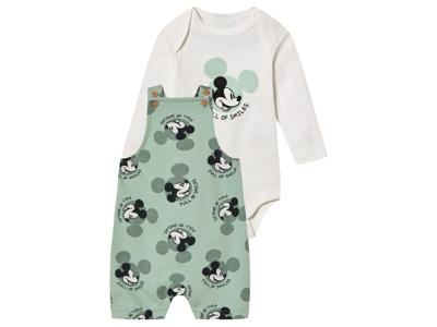 2-delige babyset met romper en body (Mickey groen/wit, 50/56)