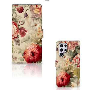 Hoesje voor Samsung Galaxy S22 Ultra Bloemen