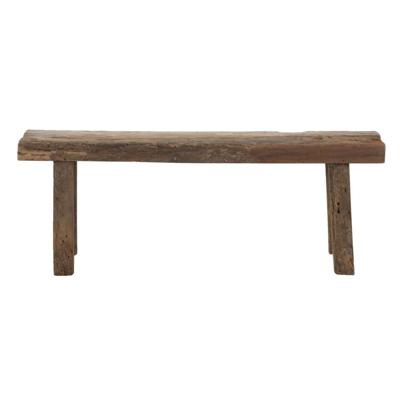 Leen Bakker - Bank Decoratief Ties - Naturel - 40x110x24 Cm - Hout - Bruin