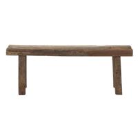 Leen Bakker - Bank Decoratief Ties - Naturel - 40x110x24 Cm - Hout - Bruin