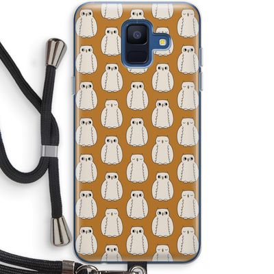 Uilen: Samsung Galaxy A6 (2018) Transparant Hoesje met koord
