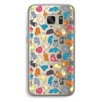Kleurrijke katten: Samsung Galaxy S7 Transparant Hoesje - thumbnail