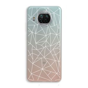 Geometrische lijnen wit: Xiaomi Mi 10T Lite 5G Transparant Hoesje