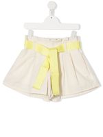 Moncler Enfant short plissé à taille nouée - Tons neutres