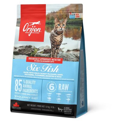 Orijen Cat Adult Whole Prey 6 Fish 1,8 kg Sardines & Heek Orijen Cat Adult Whole Prey 6 Fish 1,8 kg Sardines & Heek