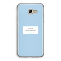 Reminder: Samsung Galaxy A5 (2017) Transparant Hoesje