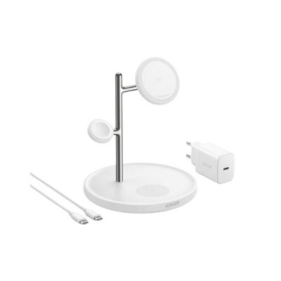 Anker MagGo Magnetic Wireless Charger 15W 3-in-1 Stand EU Plug Oplader Wit