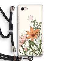 Floral bouquet: Pixel 3 Transparant Hoesje met koord