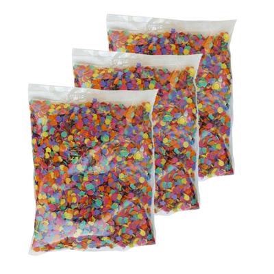 Confetti snippers van papier - 3x - multi kleuren - 200 gram zak - feestartikelen