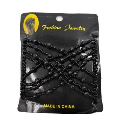 3 stuks vrouw elastische magie DIY Vintage hoofdband mode Hair Maker Bun haar kammen metalen spelden haaraccessoires (zwart)