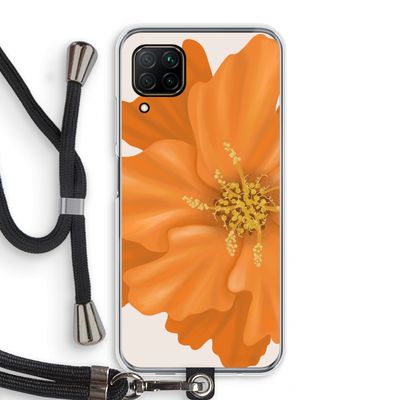 Orange Ellila flower: Huawei P40 Lite Transparant Hoesje met koord