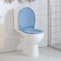 VidaXL Toiletbril soft-close ovaal blauw