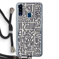 Moroccan Print: Samsung Galaxy A20s Transparant Hoesje met koord Moroccan Print: Samsung Galaxy A20s Transparant Hoesje met koord