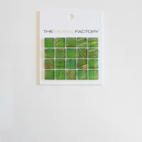 The Mosaic Factory Amsterdam Mozaiek Tegel Vierkant - Groen Glas Goud Serie 322x322 mm