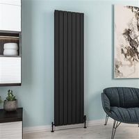 Eastbrook Hadleigh radiator 50x180cm aluminium 1755W zwart mat - thumbnail