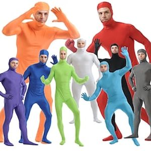 Zentai-Pakken Huidskostuum Volledig pak Volwassenen Spandex Lycra Cosplaykostuums Sekse Voor heren Dames Effen Halloween Lightinthebox