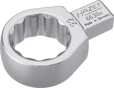 HAZET Insteekringsleutel 6630C-22 · 9 x 12 mm insteekvierkant massief · Buitentwaalfkant tractieprofiel · SW 22 mm