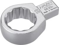 HAZET Insteekringsleutel 6630C-22 · 9 x 12 mm insteekvierkant massief · Buitentwaalfkant tractieprofiel · SW 22 mm