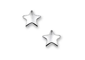 TFT Oorknoppen Ster Zilver Gerhodineerd Glanzend 4 mm x 4.5 mm