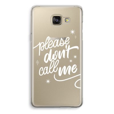 Don't call: Samsung Galaxy A5 (2016) Transparant Hoesje