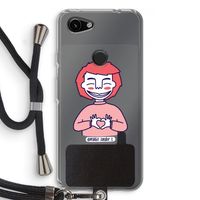 Hartje: Pixel 3a Transparant Hoesje met koord