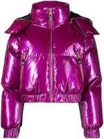 Versace Jeans Couture veste de moto à effet de brillance - Violet