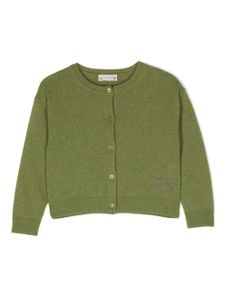 Bonpoint cardigan en cachemire à logo brodé - Vert