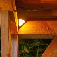 Tiga Corner LED Wandlamp - 3.5 Watt - 106 Lumen - 3000K warm wit - IP44 Waterdicht - Zwart