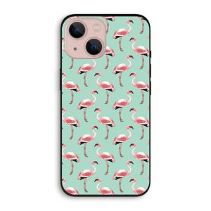 Flamingoprint groen: iPhone 13 Biologisch afbreekbaar hoesje