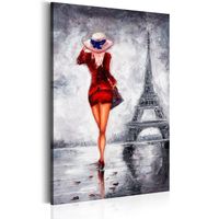 Schilderij - Dame in Parijs