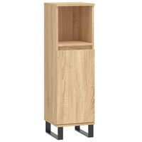 The Living Store Badkaast - Sonoma Eiken - Opbergruimte - 30 x 30 x 100 cm - Duurzaam materiaal