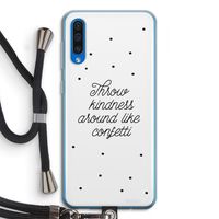 Confetti: Samsung Galaxy A50 Transparant Hoesje met koord