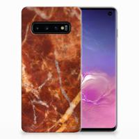Samsung Galaxy S10 | TPU | Siliconen hoesje | Marmer Bruin