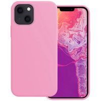 Basey iPhone 14 Hoesje Siliconen Back Cover Case - iPhone 14 Hoes Silicone Case Hoesje - Licht Roze