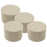 HBX Steekschuim/oase - 4x - droog - Rond - grijs - D8 x H5 cm - voor bloemen - bloemstukken