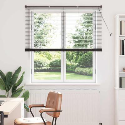 Raam Blind met gordijnen Anders Zwart 135 x 175 cm Aluminium