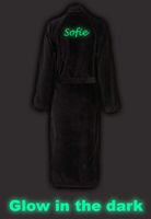 Badjas borduren Glow in the Dark!-zwart-xs
